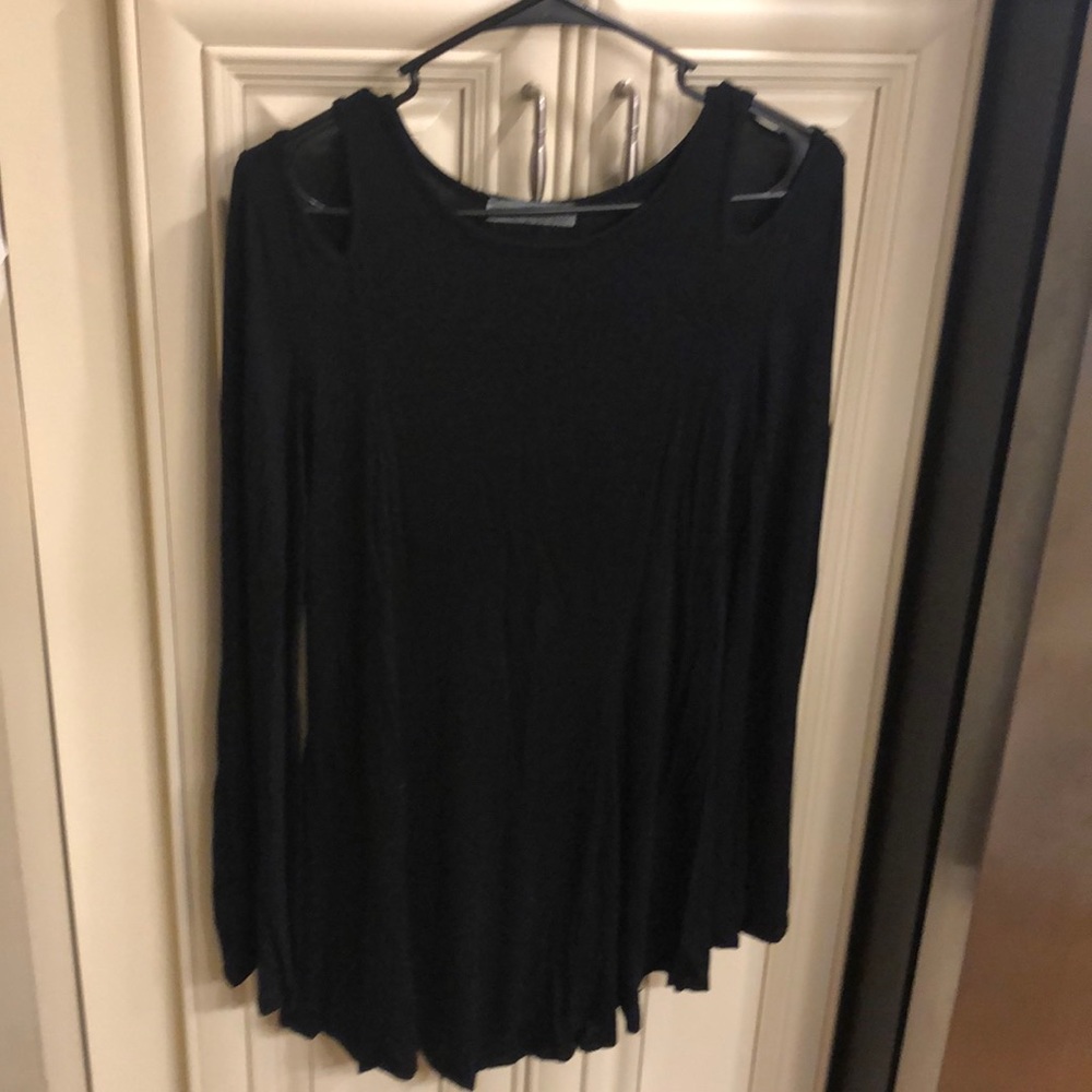 Chatoyant Cold Shoulder Top